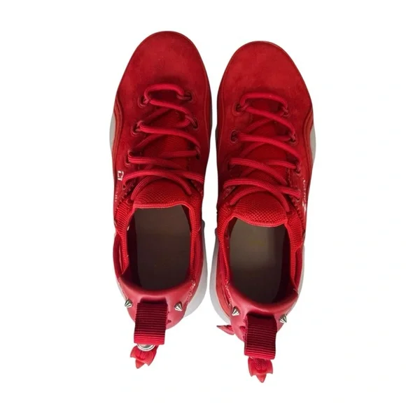 Christian Louboutin Red Arpoador Suede Sneakers Size 37 - Picture 7 of 11